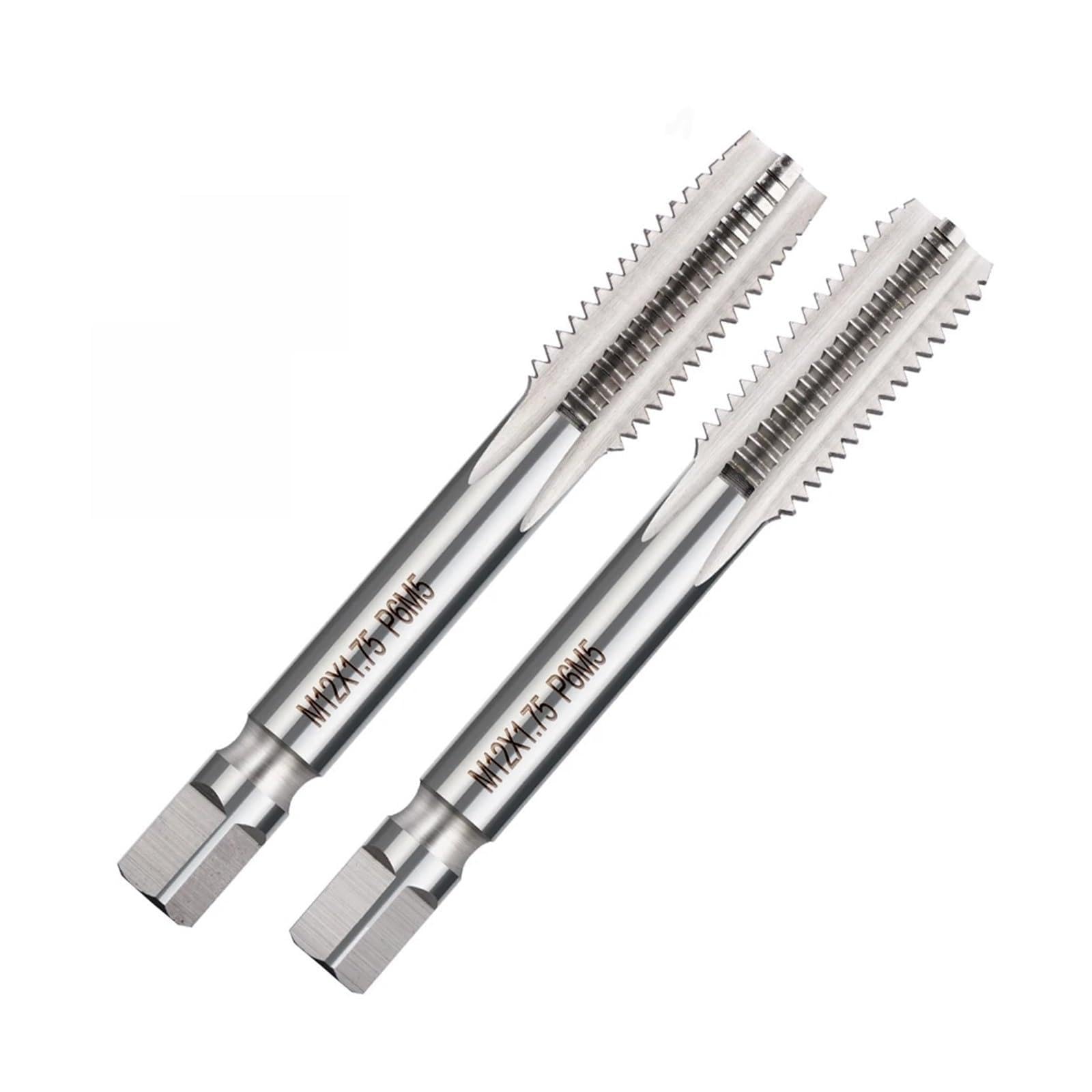 Set Di Maschi for Filettatura Sinistra Da 2 Pezzi HSS M3 M4 M5 M6 M8 M10 M12 M14 Utensili for Viti Metriche | M12x1.75