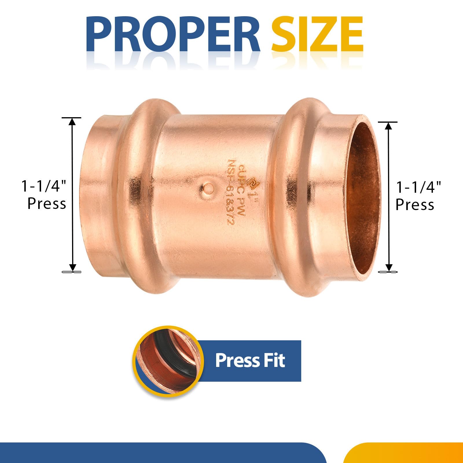 30-PAKOWY ZŁĄCZKA ZACISKOWA Z KOŁNIERZEM, ZŁĄCZKA ZACISKOWA 1-1/4" ZŁĄCZKA MIEDZIANA DO PODŁĄCZEŃ RUR HYDRAULICZNYCH HVAC