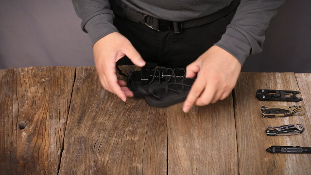 WYNEX Fondina Tattica In Nylon 600D Per Coltello E Torcia - Custodia Multiuso MOLLE Con Cinghie Elastiche, Due Taglie, Cerniera A Doppio Cursore, Per Outdoor, Militare, Sopravvivenza - 2
