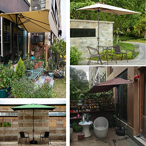 Parasol de jardín de diseño elegante en café oscuro de 250cm con manivela 7