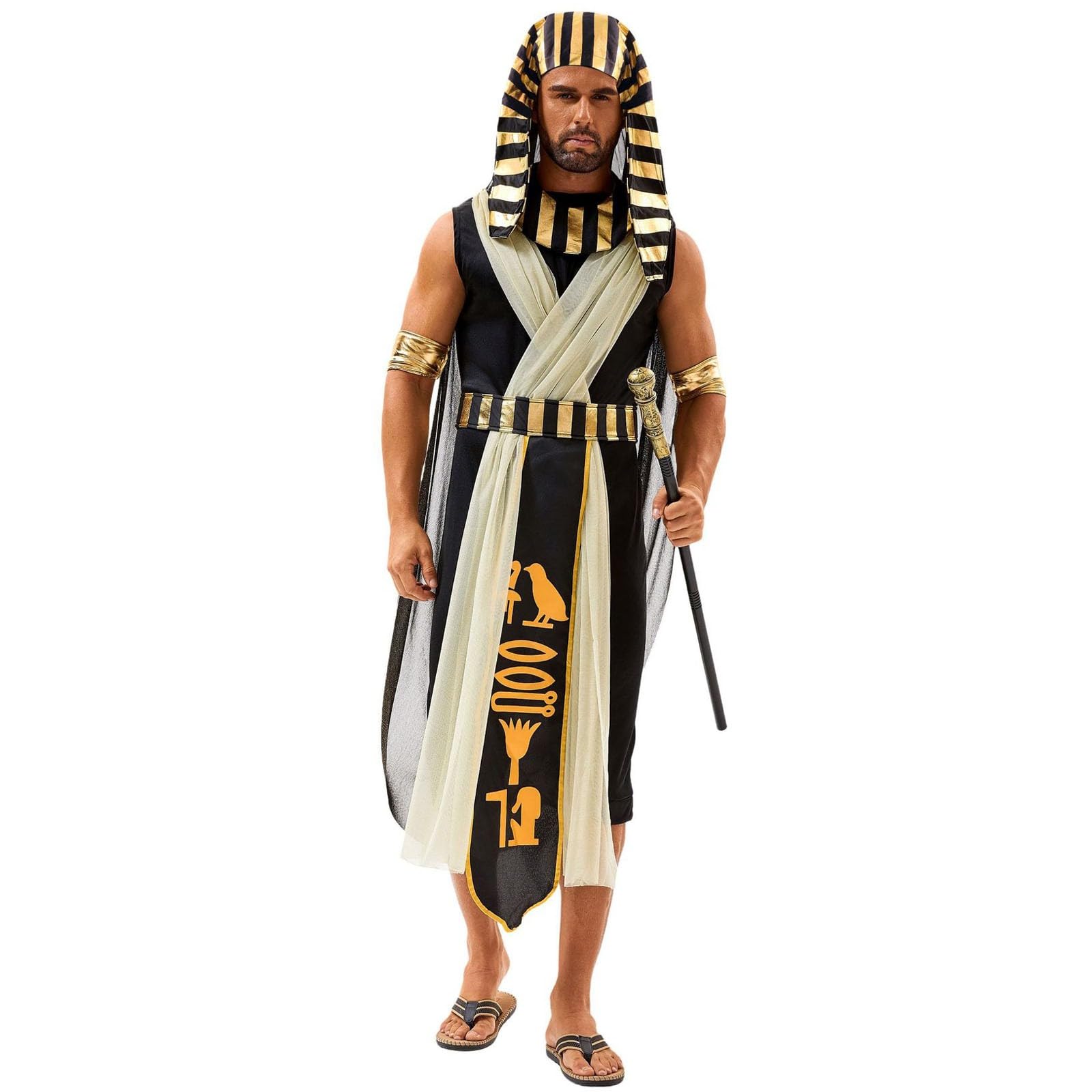 Generisch Disfraz egipcio para hombre, faraón Anubis, disfraz de carnaval, fiesta temática, guerrero, uniforme, fiesta, vestido de cosplay, disfraz de Cleopatra, antiguo romano