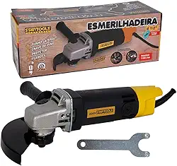 Esmerilhadeira Angular 4 1/2'' 127V 650W – Alta Rotação 11.000 RPM, Com Punho Lateral, Protetor de Disco e Chave de Pino – Ferramenta Elétrica para Corte e Desbaste