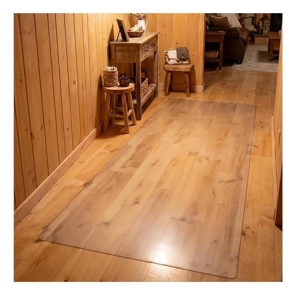Rygcrud per Uso Intensivo Spessore 2 mm Tappetino Protettivo per Pavimenti in Moquette - Rettangolare Trasparente Impermeabile Copritavolo per Casa/Ufficio Sedia Pavimento in Parquet(80x120cm)