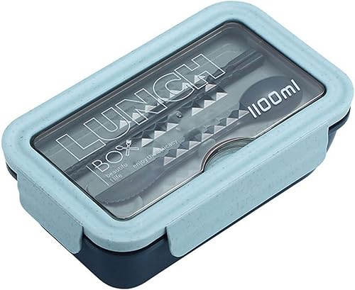 IUPIII Lunchbagformen 1100ML Portable Lunch Box Leakproof Square Compartment Fresh-Keeping Box Food Storage Container Bento Box with Chopsticks