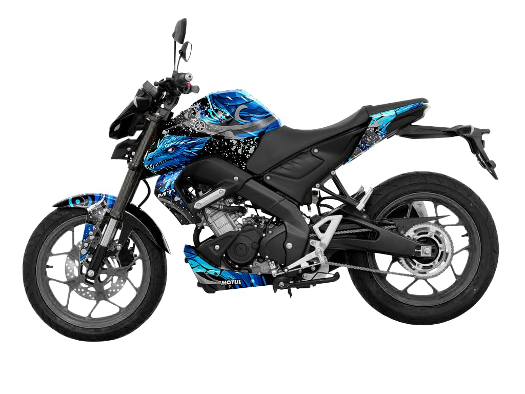 Yamaha MT 15 Graphic Kit| Blue Dragon| by Motocross Graphix