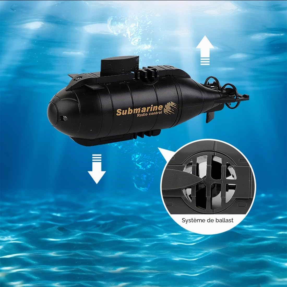 Mini sous-marin RC pour adultes, télécommande 6K, sous-marin, étanche, véhicule de plongée, pour piscines, baignoires, parcs aquatiques, cadeaux d'été