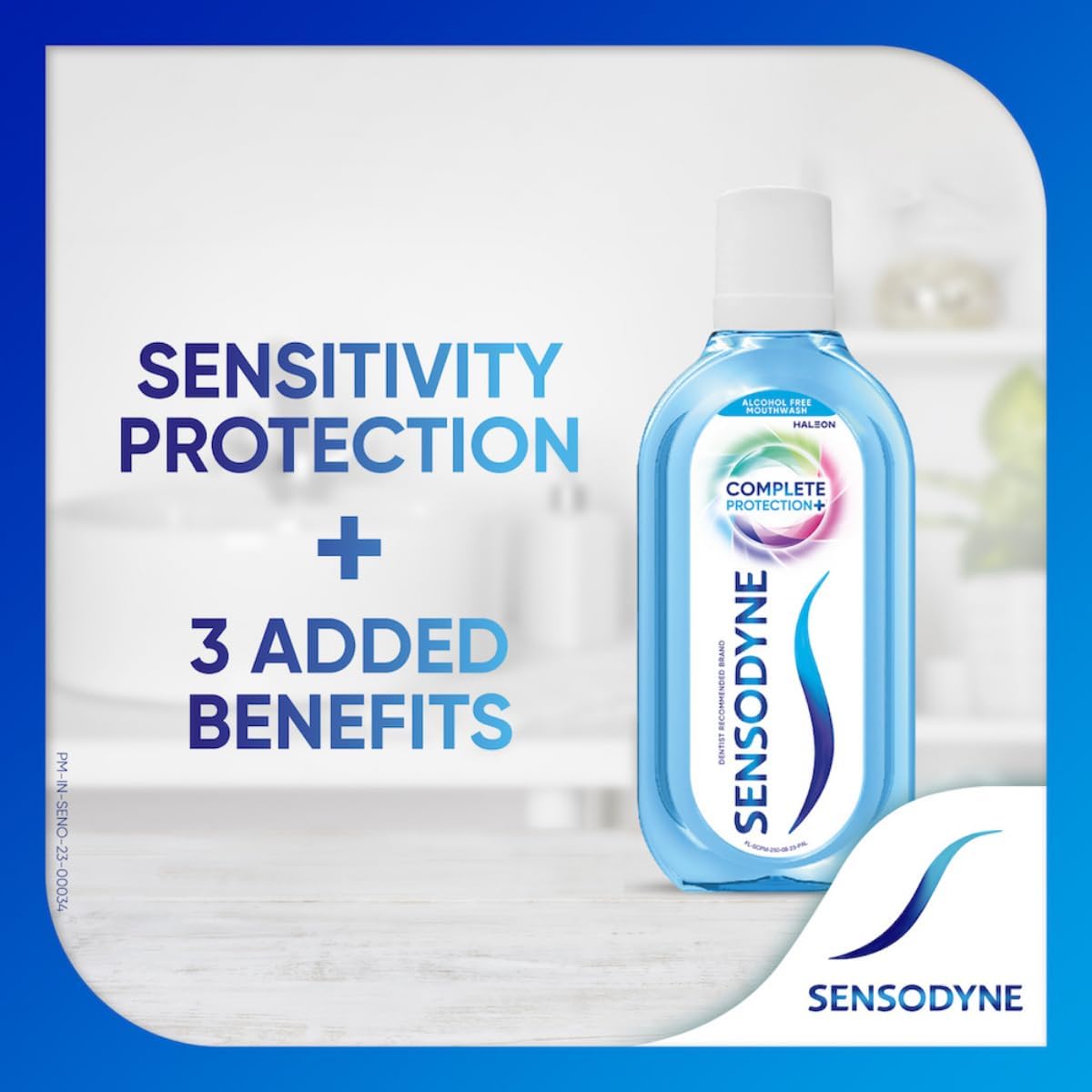 Sensodyne Mouthwash Complete Protection+ | Alcohol-free All-in-One Mouth Wash for Sensitivity Protection, Strong Teeth and Lasting Freshness, Pack of 250ml | No Burning Sensation product image 2