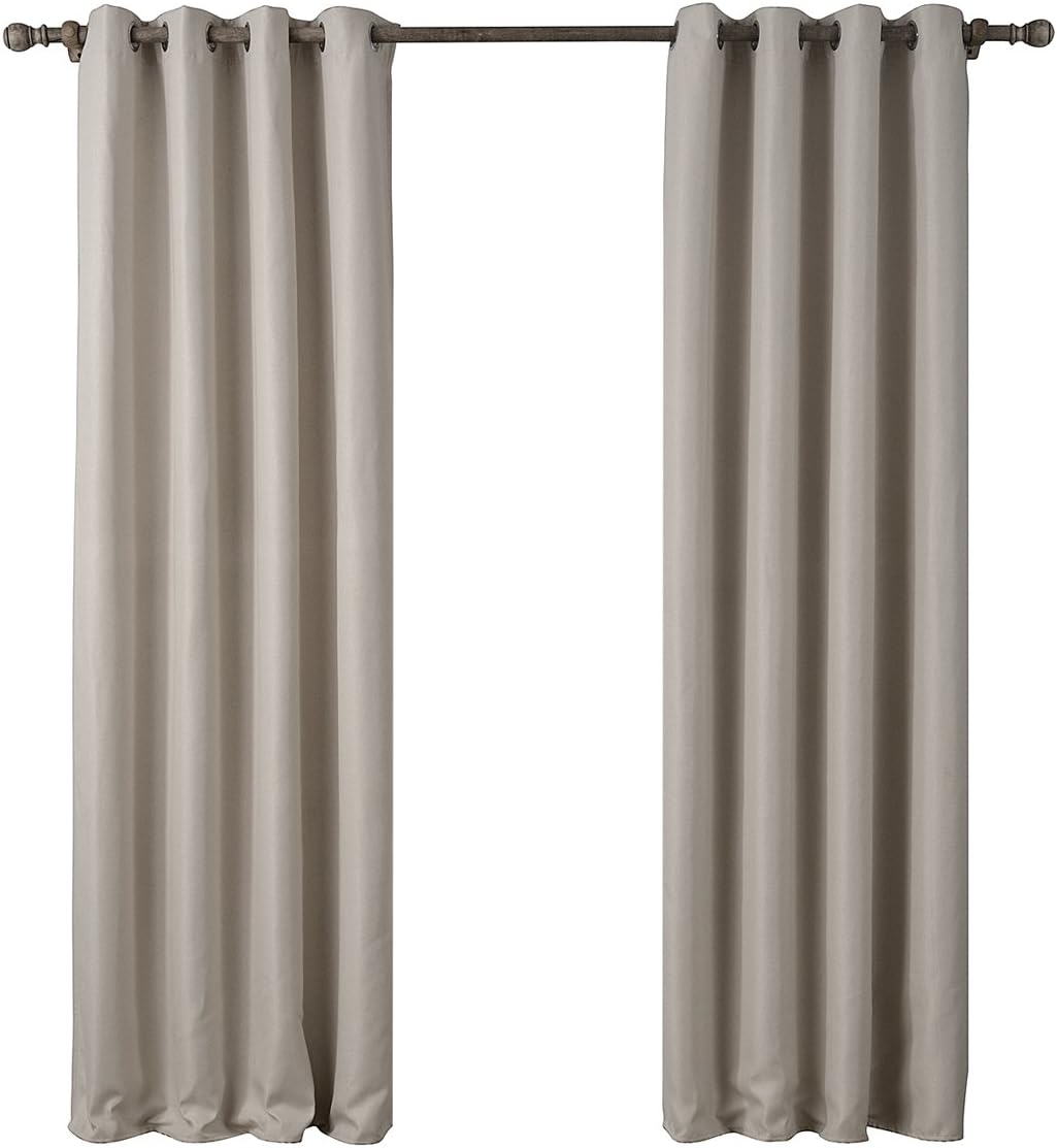 KINDOBEST Apricot Solid Color Oxford Gromment Semi-sheer Curtain(1 Panel)/drape/treatment for Bedroom/Living Room Size(52W×63L inch)