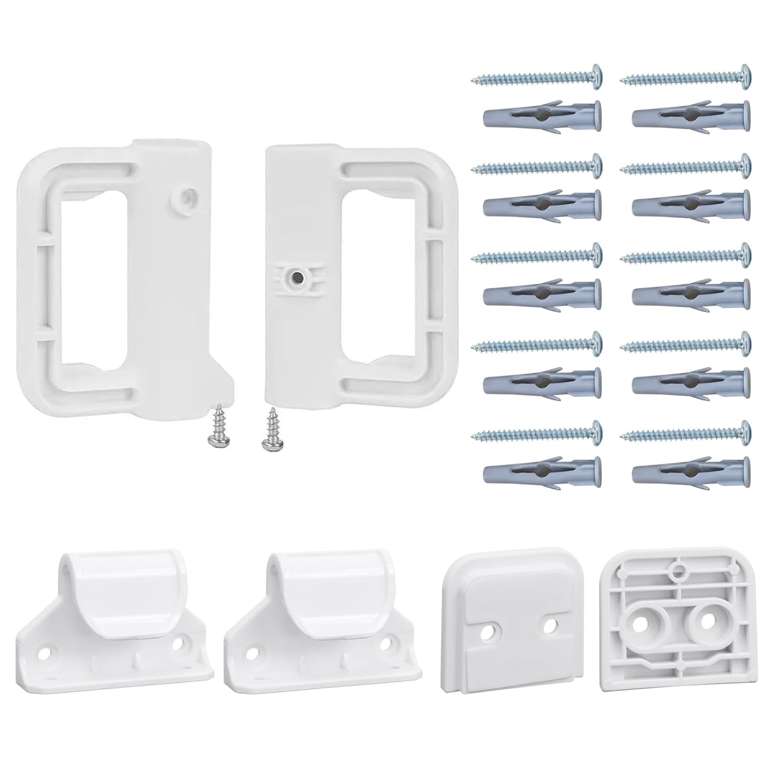 Retractable Baby Gate Replacement Parts Mesh Gate Hardware Retractable Dog Gate Full Set Wall Mounting Baby Gate Parts Retractable Pet Gate Accessories with Screws, Black