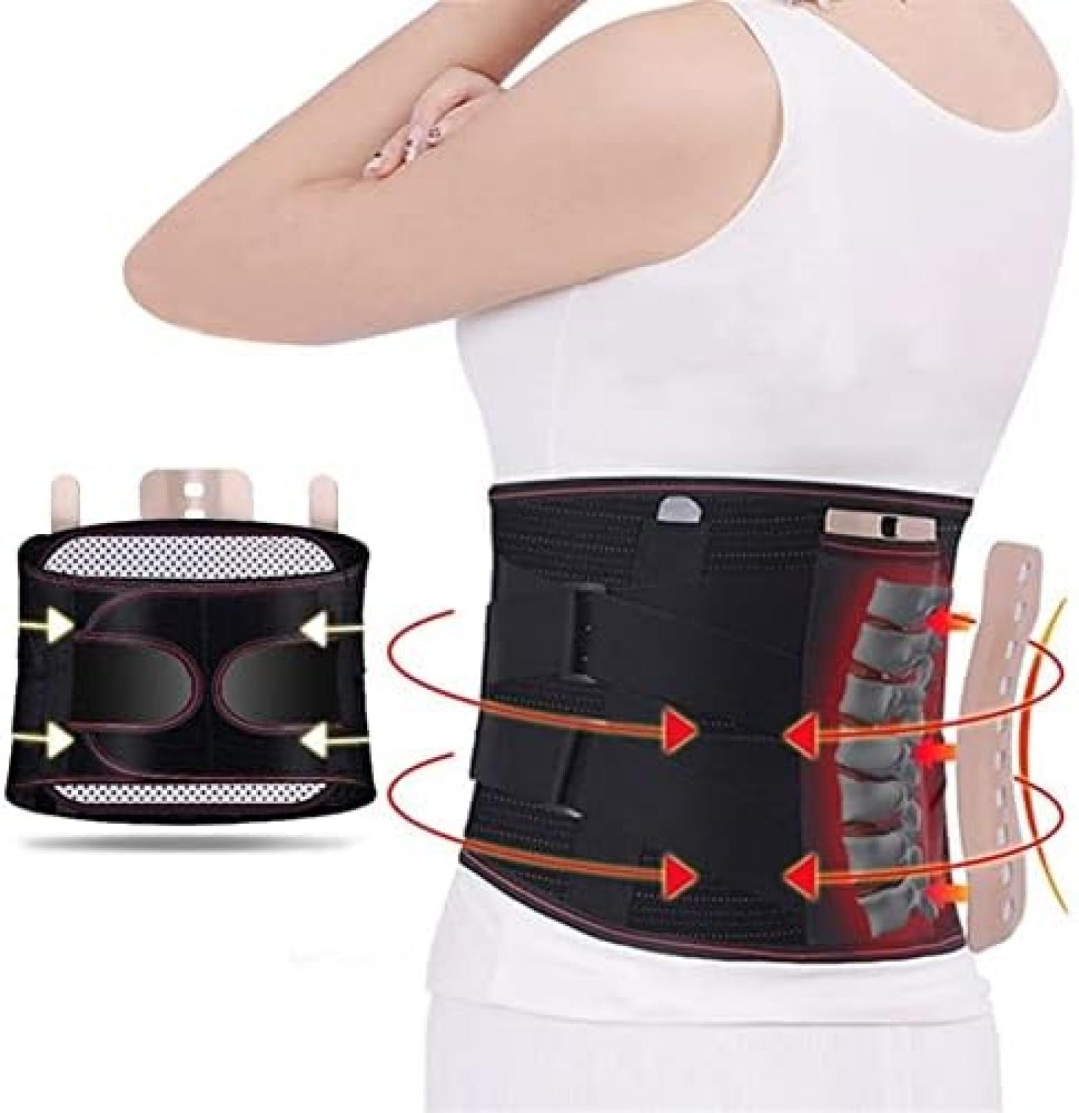 Banda Lumbar Postural Ortopédica, Cinturón De Soporte Lumbar Elástico Para Uso Médico Y Deportivo, Alivio Del Dolor, Ciática Y Mantener Delgado, Banda De Espalda Terapéutica Para Hombres Y Mujeres