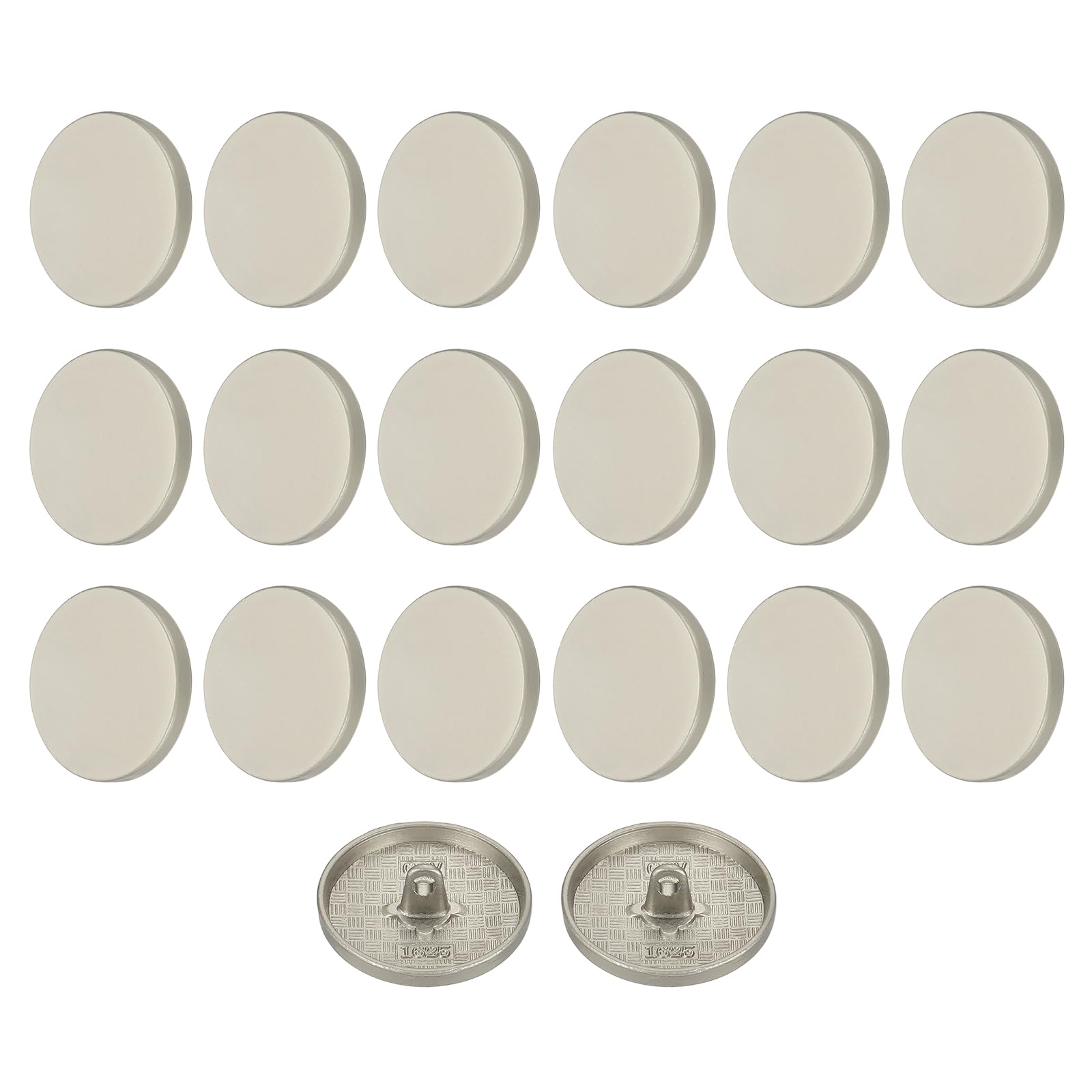 Boutons à coudre en métal de 25 mm robustes en alliage gris de qualité supérieure pour costume