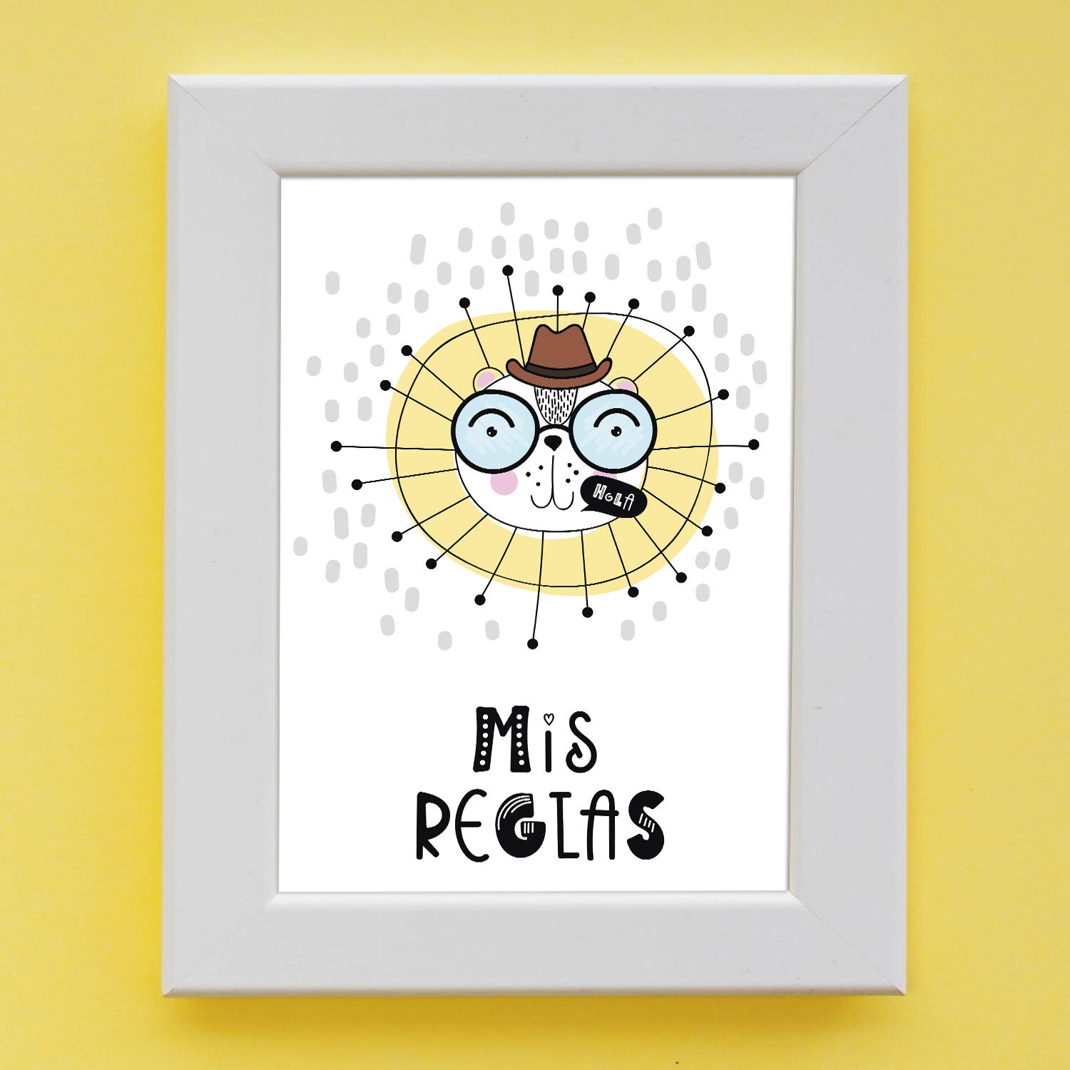 Nacnic Set of 3 posters for children and children's room Scandinavian style frameless size A4Mis Rules, My Rules - Image 3