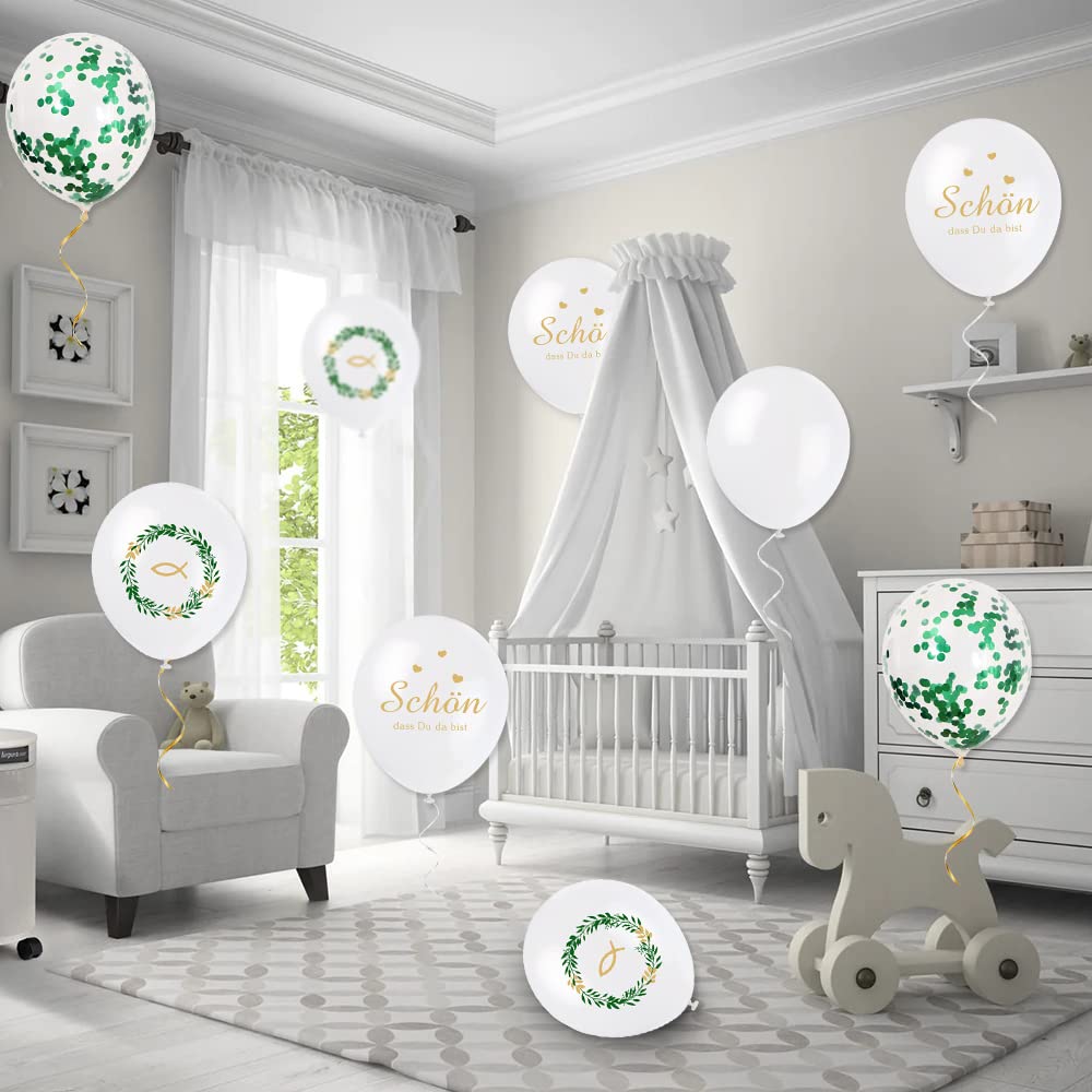 20 Palloncini Oro Per Battesimo, Comunione, Matrimonio, 15 Anni - Decorazione Festa