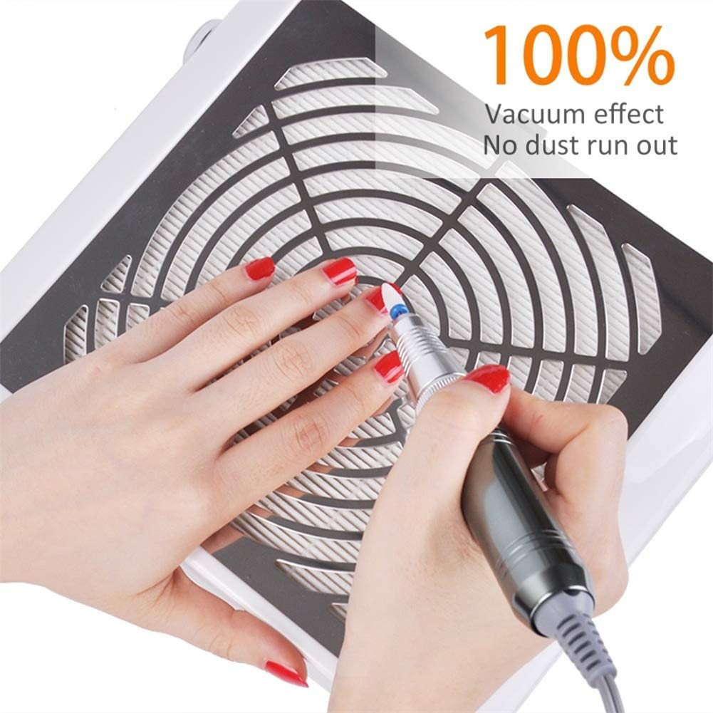 Aspirador polvo de uñas 40W, Máquina de Colector de Polvo de Succión de Alta Potencia, Uñas, Equipo Profesional de Arte de Pedicura, Manicura para esteticistas y en salones de belleza