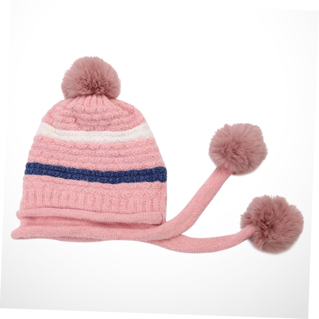 2piezas Gorro De Lana Para Mujer Gorro Para Esquiar y Actividades Color Rosa Para Invierno