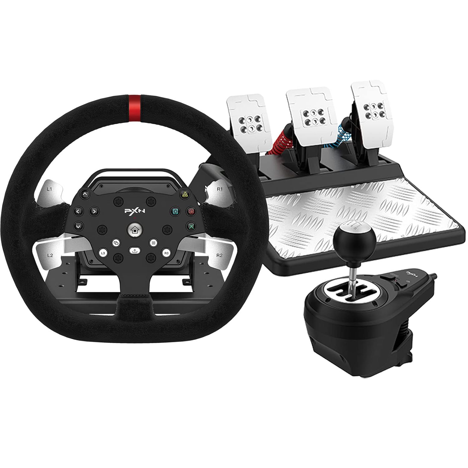 Force Feedback Steering Wheel,PXN V10 Racing Wheel 270°/900° Rotation