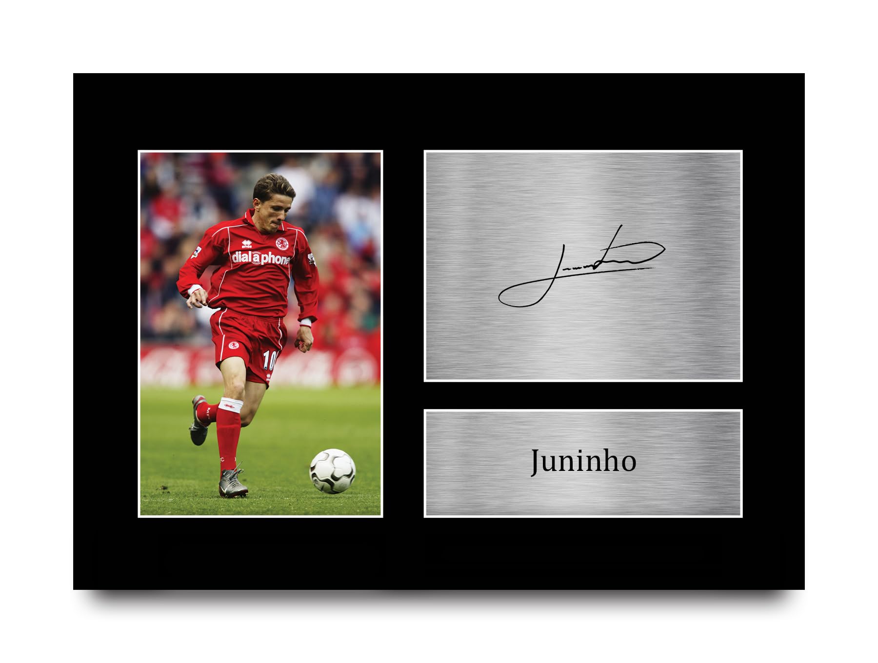 HWC Trading Juninho Middlesbrough Gifts Printed Signed Autograph Picture for Football Fans and Supporters - A4