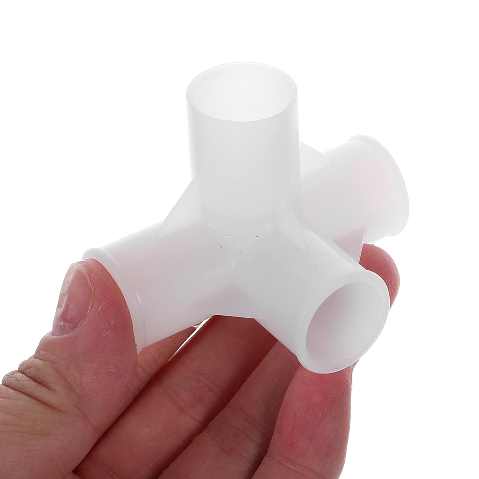 NOLITOY Connecteurs de Garde-Robe pour Tringles de 16mm Raccords Quatre Voies en Plastique Blanc 50pcs Accessoires Robustes pour Organiseurs de Placard Appartements et Dortoirs