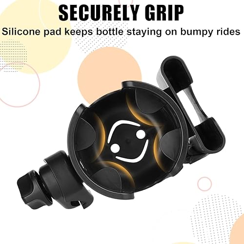 Miniatura 5 de Portavasos para cochecito con soporte para teléfono, soporte para portavasos de cochecito con soporte para teléfono para doona, giratorio de 360, 2