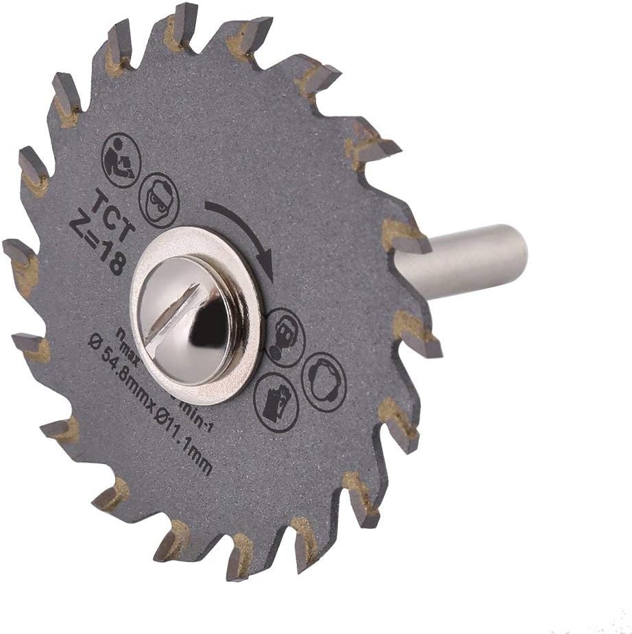 Circular Saw Blade,3pcs 54.8mm HSS Mini Wood Circular Saw Blade Cutting Blade Rotary Tool+Mandrel image 3