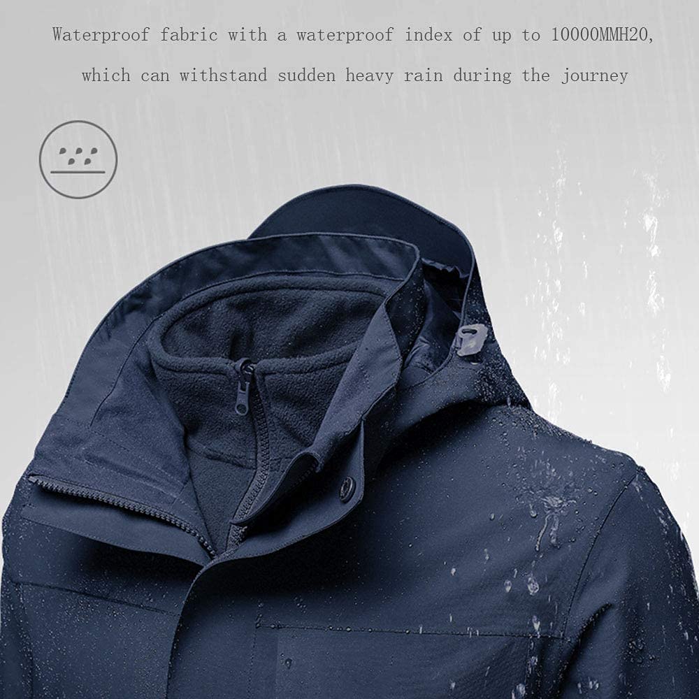 MU Männer Skijacke Warme Winter Windjacke Mantel Schnee Berg Kapuze Parka Jacken Leichte Kleidung Für Snowboarden/Brown/S