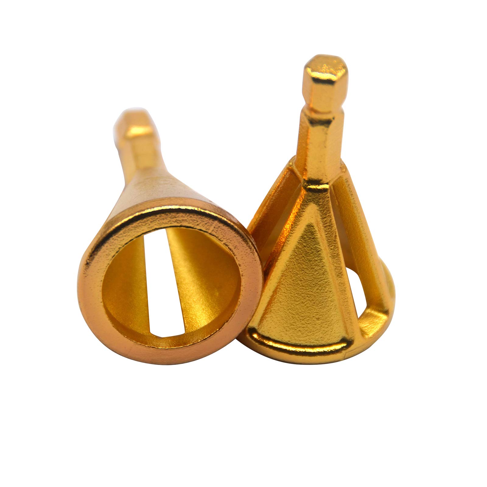 Oudtinx 2PCS Deburring External Chamfer Tool Drill Bit Remove Burr Repairs Tools Quick Release Hexagon Shank Black Gold