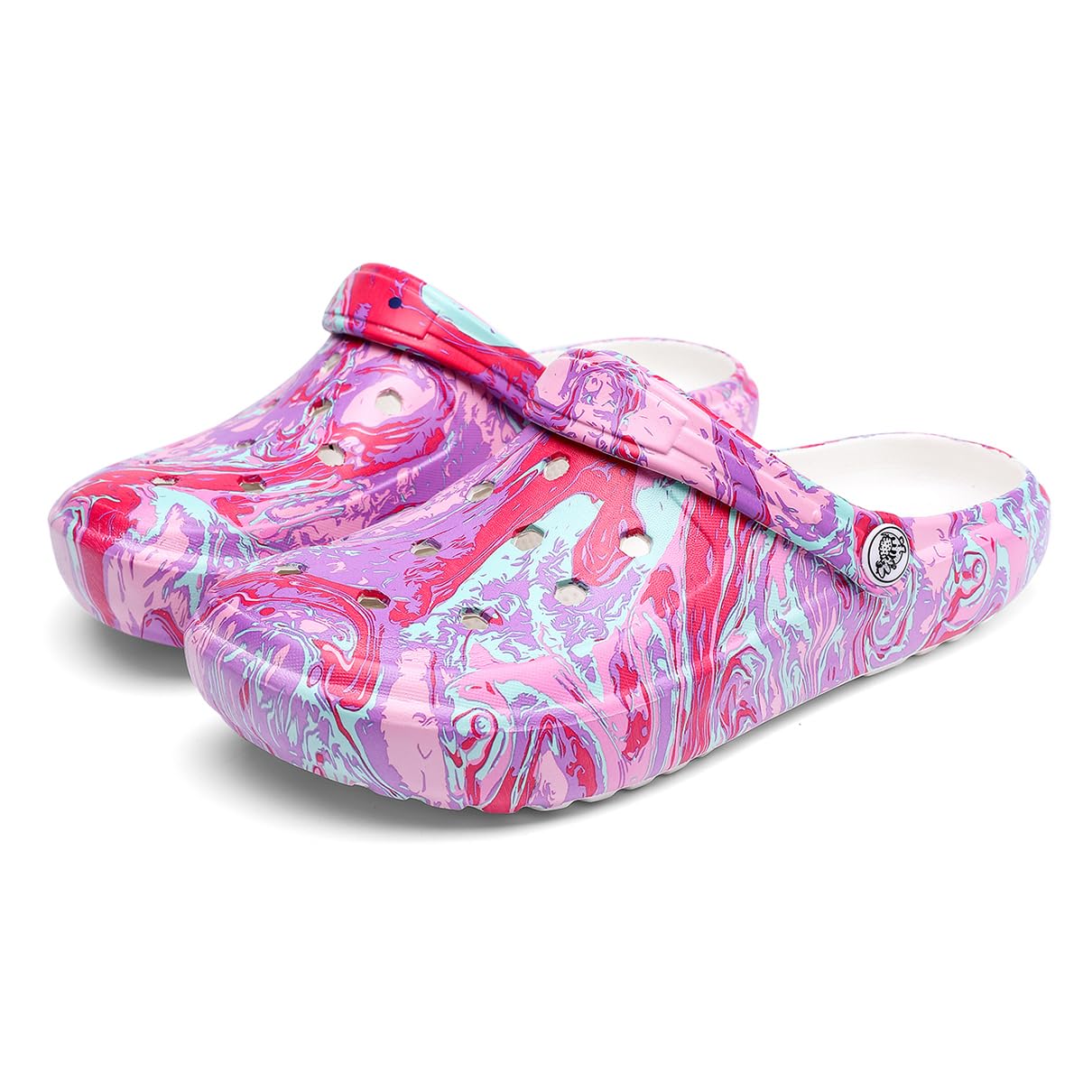 Tie-dye Women‘s Clogs Lightweight Slip-on Garden Shoes Cheap Slippers/Sandals/Water Shoes-image-0