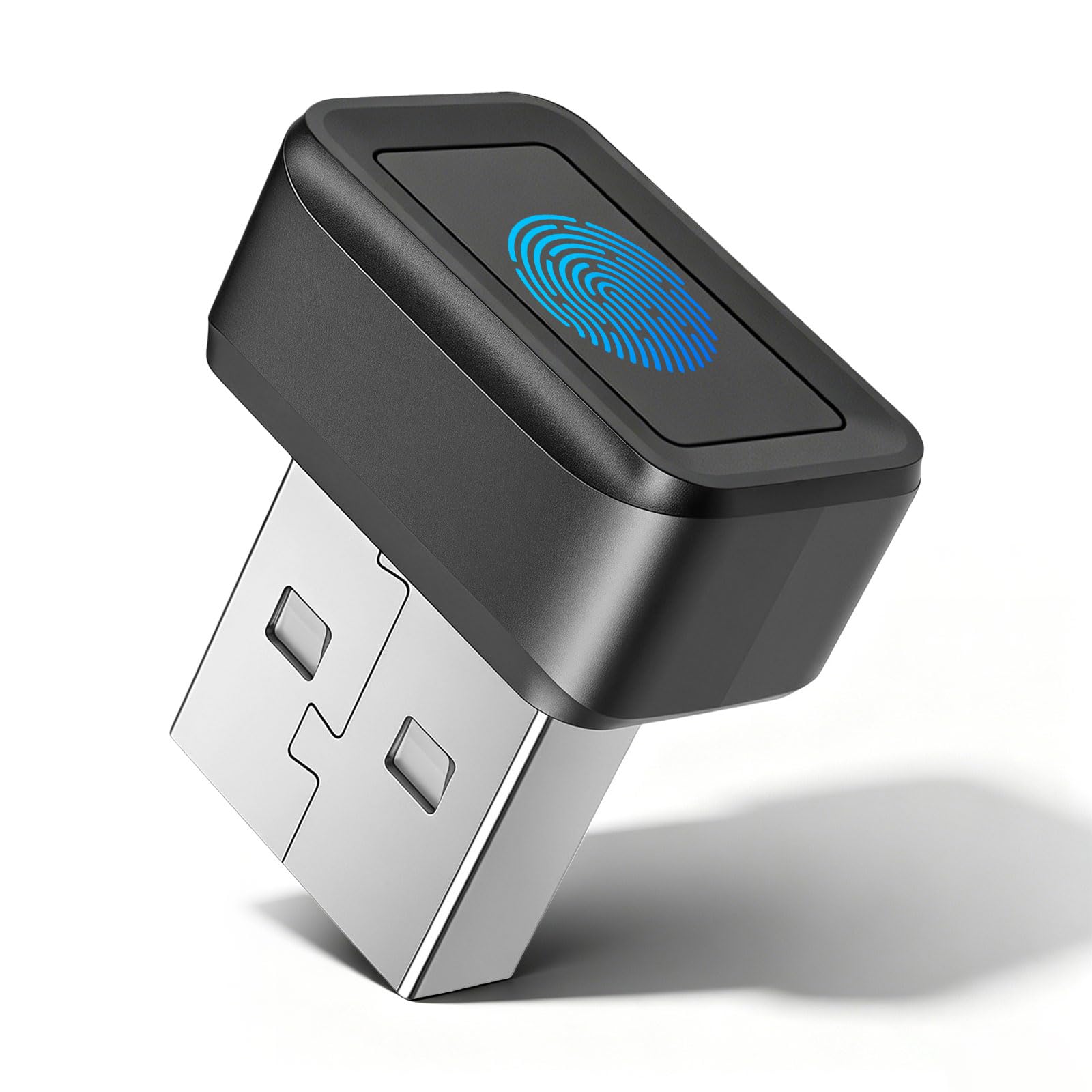 Lecteur d‘Empreintes digitales USB pour Windows Hello, Compatible avec Windows 11/10, Capteur 360°, clé de sécurité biométrique Plug & Play pour PC/Ordinateur Portable