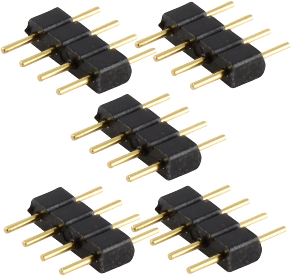 ABI 4 Pin Connectors Male for LED Color Changing RGB Light Strip (10pcs)