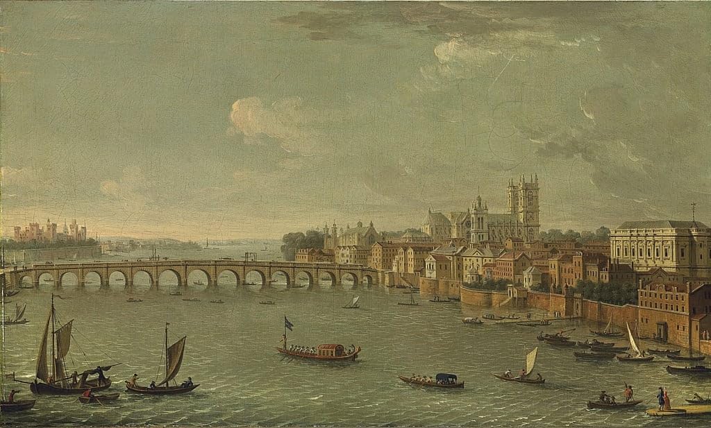 Cuatro vistas de Londres en lienzo de alta calidad, pintura abstracta de Antonio Joli 5
