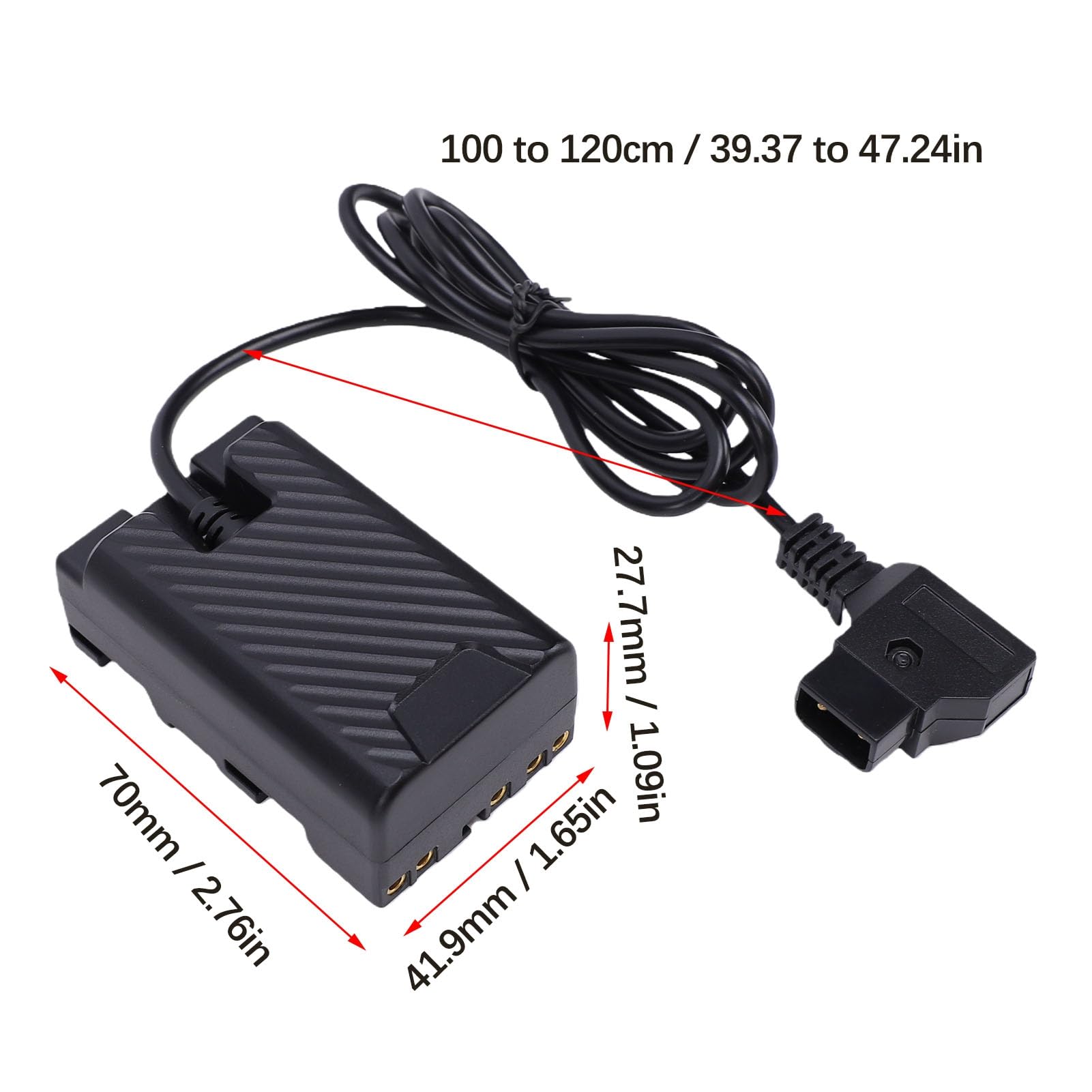 Generic Batteria Fittizia di Ricambio per BP U30 U90, Cavo di Alimentazione D Tap Durevole per Lunghe Sessioni di Riprese, Compatibile con Fotocamera HXR NX800 PXW Z200, Installazione Semplice, ABS,