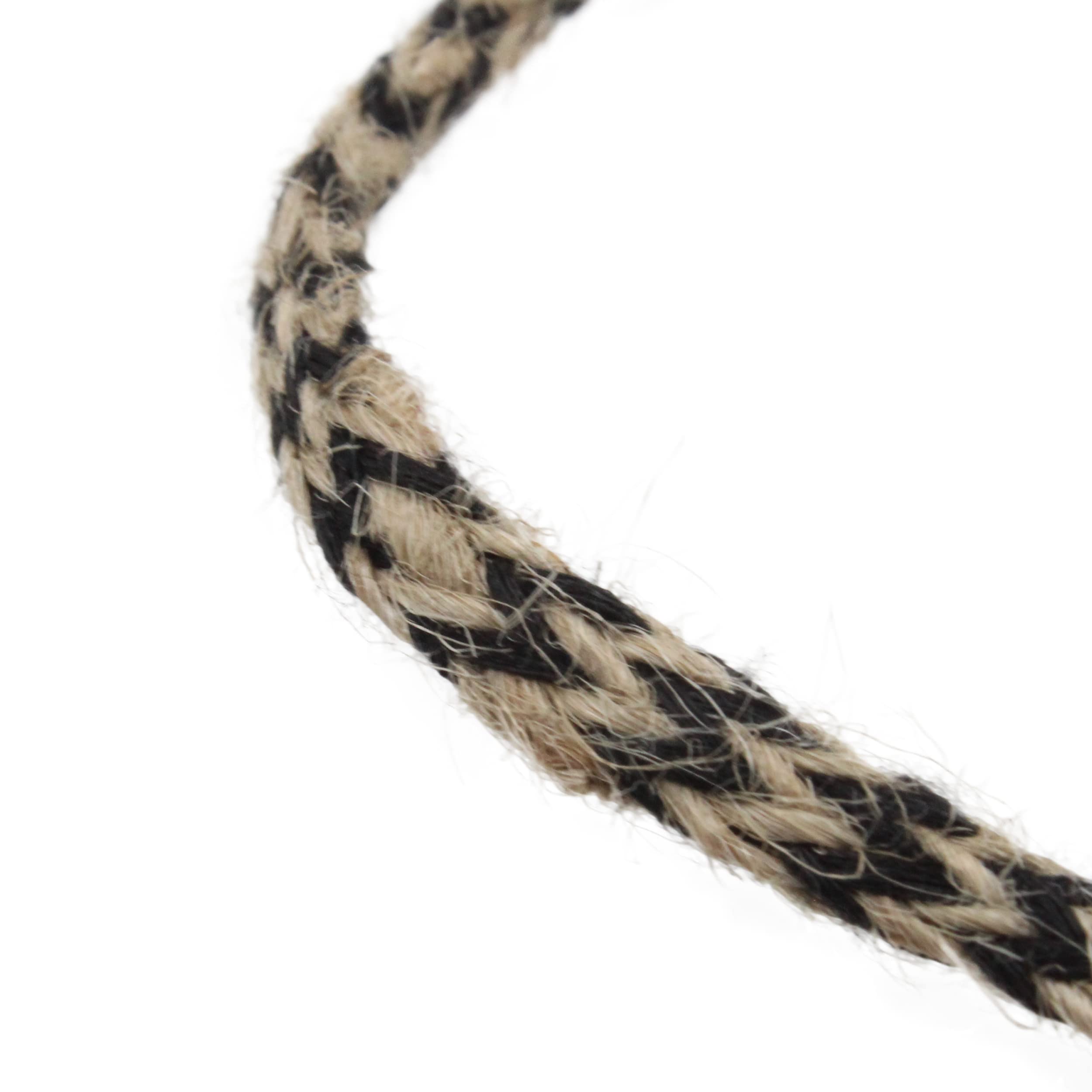 Bobbiny Natural Round Braided Jute Twine Rope - Linen Rustic String Cord for DIY, Party, Wedding, Gift Wrapping and Other Projects | Black Mix | 4mm, 20 Meters — Amazon image 4