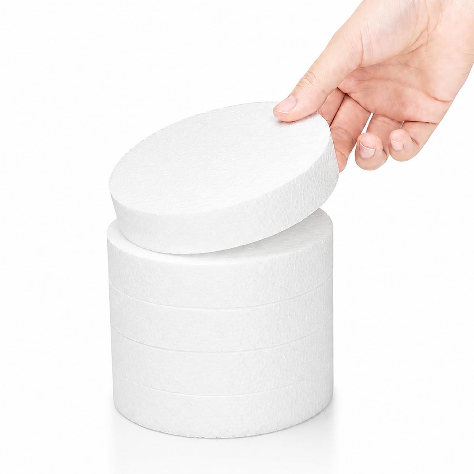 ZOOFOX Confezione da 24 dischi rotondi in polistirolo da 12,2 cm, per fiori artificiali, progetti fai da te, decorazioni per matrimoni, artigianato per vacanze e arte scolastica