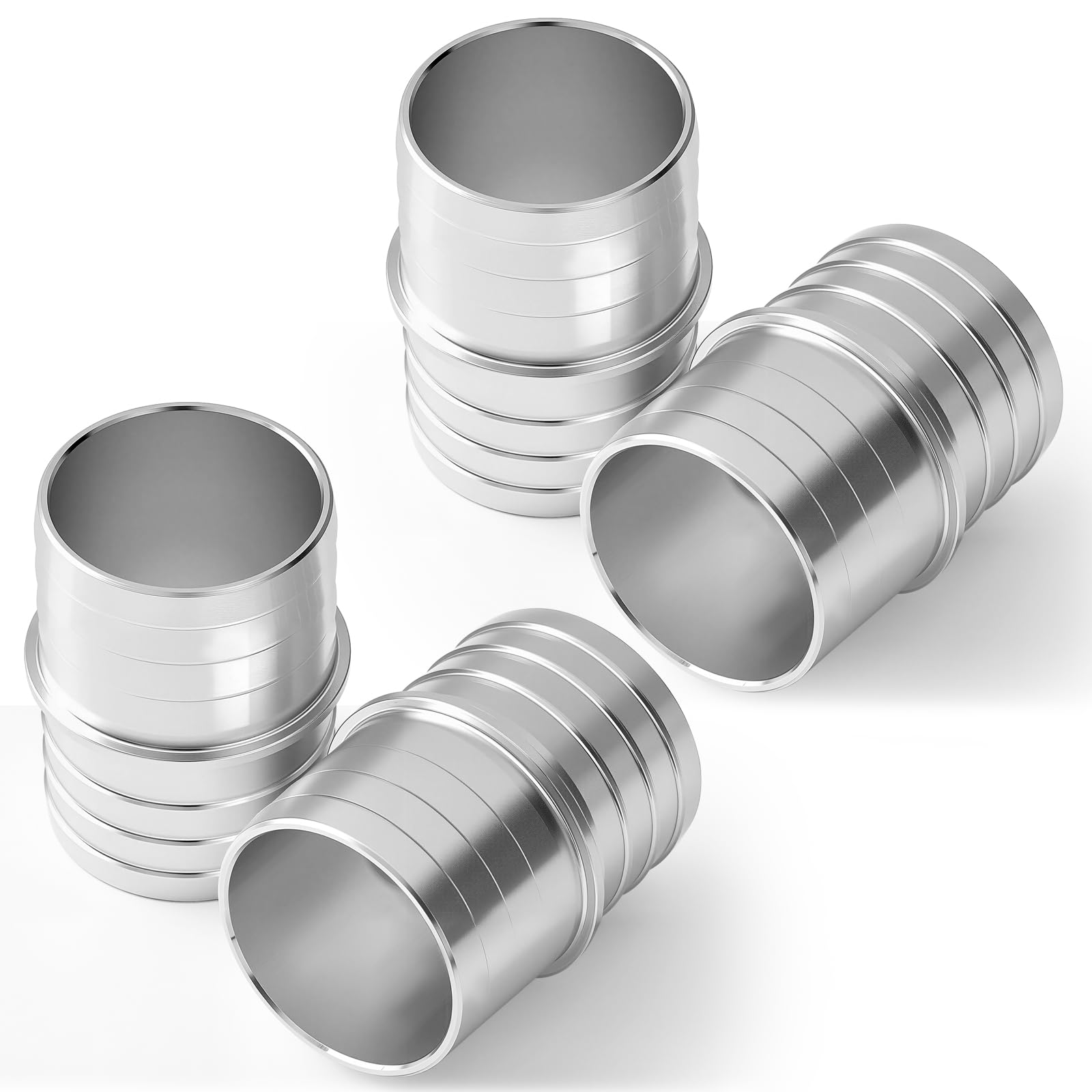 Hicarer 4 Pcs 1-1/2" to 1-1/2" Hose Barb Fittings Hose Barbed Coupler