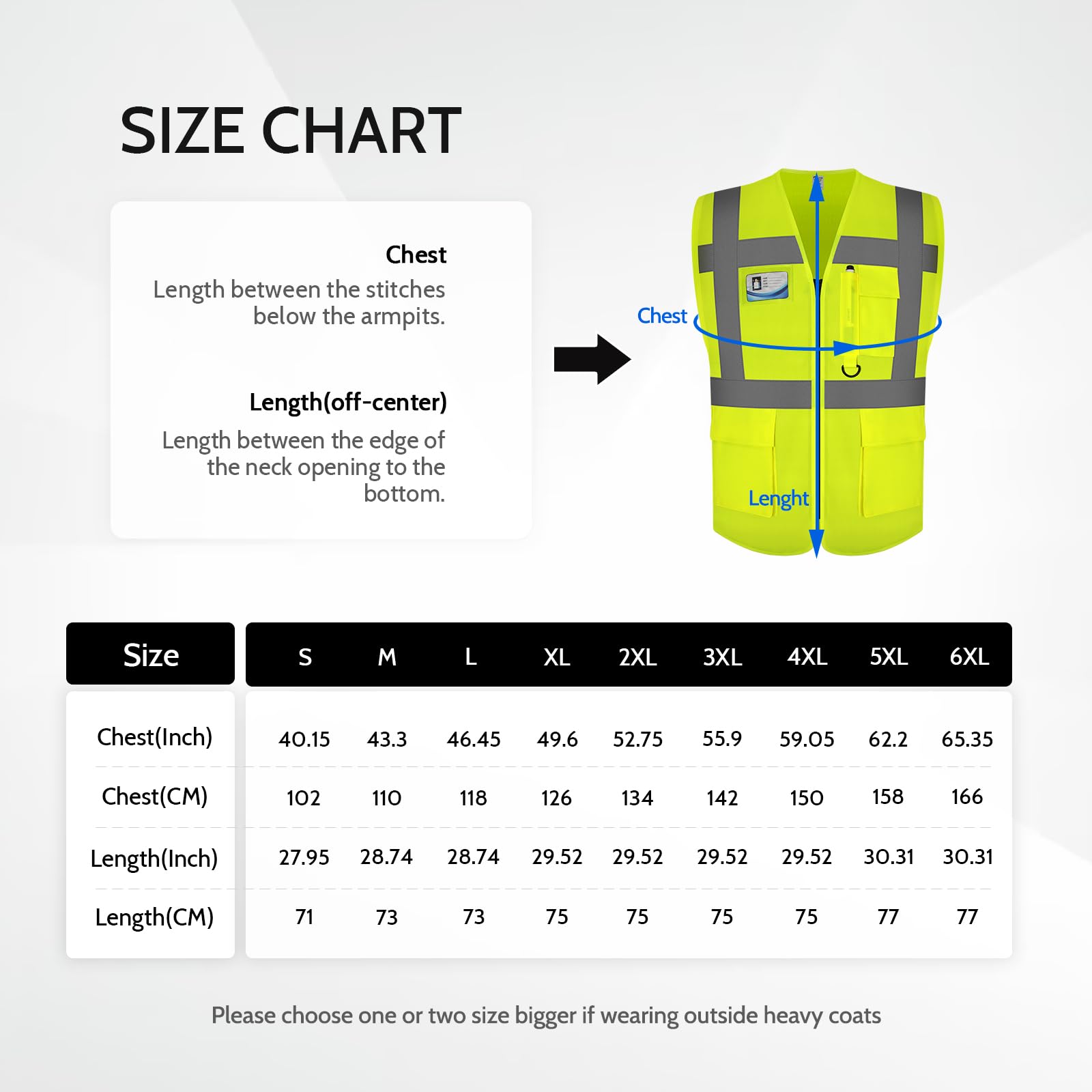 Hi Vis Vests for Men Women 9 Pockets High Visibility Safety Vest.