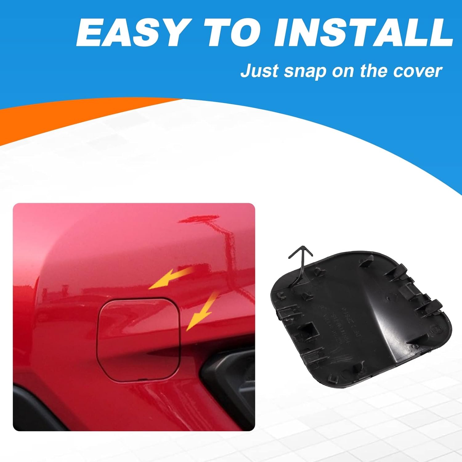 Front Bumper Tow Hook Cover Fit for Nissan X-Trail T32 Rogue 2014 2015 2016 Towing Eye Cap 622A0-4CL0A 622A0-4BA1A (Black, Left Driver Side) Xinpinsai