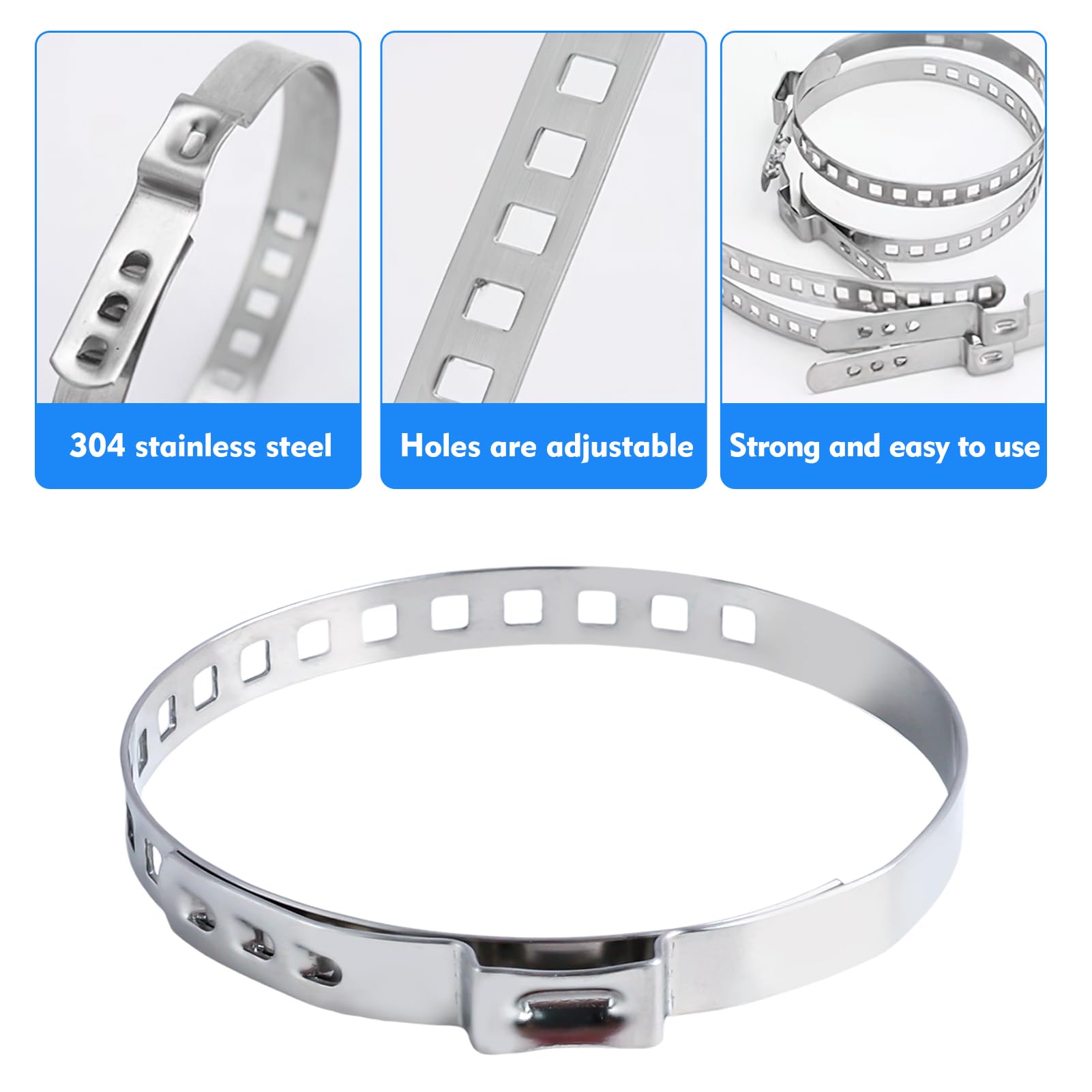 Kit 12 Colliers De Serrage Pour Soufflet De Cardan - 6 Petites (20-45 Mm) Et 6 Grandes (60-120 Mm), Acier Inoxydable