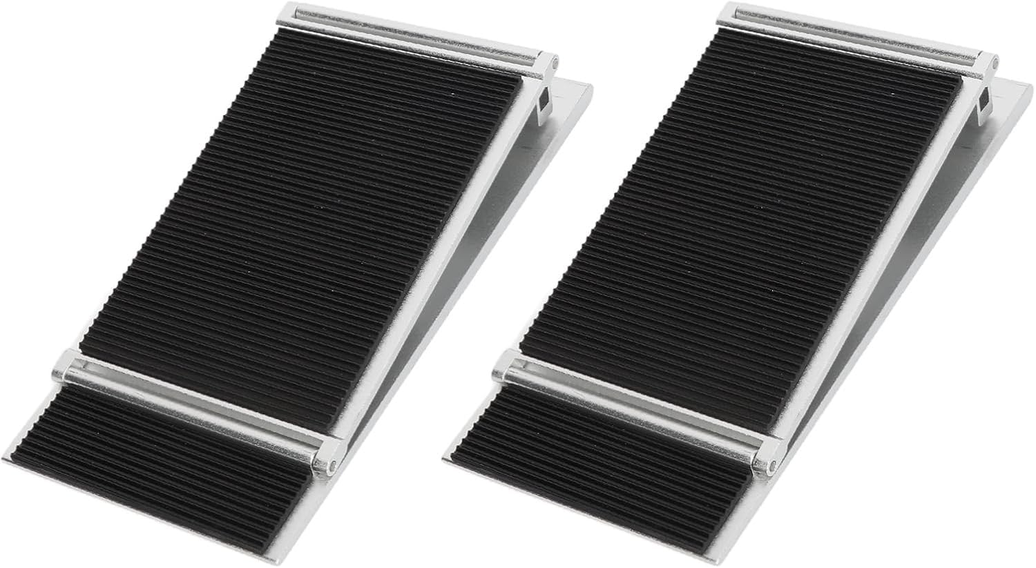 Rampa para silla de ruedas, pendiente ajustable de aleación de aluminio, base antideslizante, rampa de umbral de entrada para movilidad de discapacitados