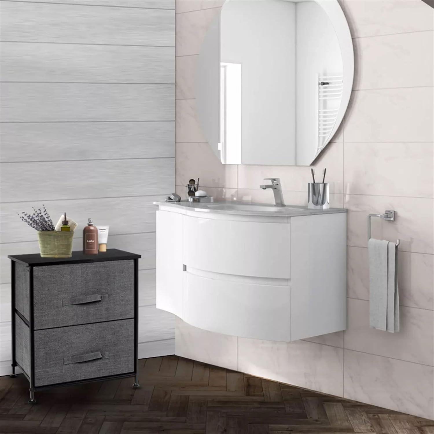 LVAD かご 大きな折りたたみ可能な布貯蔵ビン引き出し主催者の主催者コンテナ寝室の廊下の玄関の玄関クローゼットストレージケースのハ