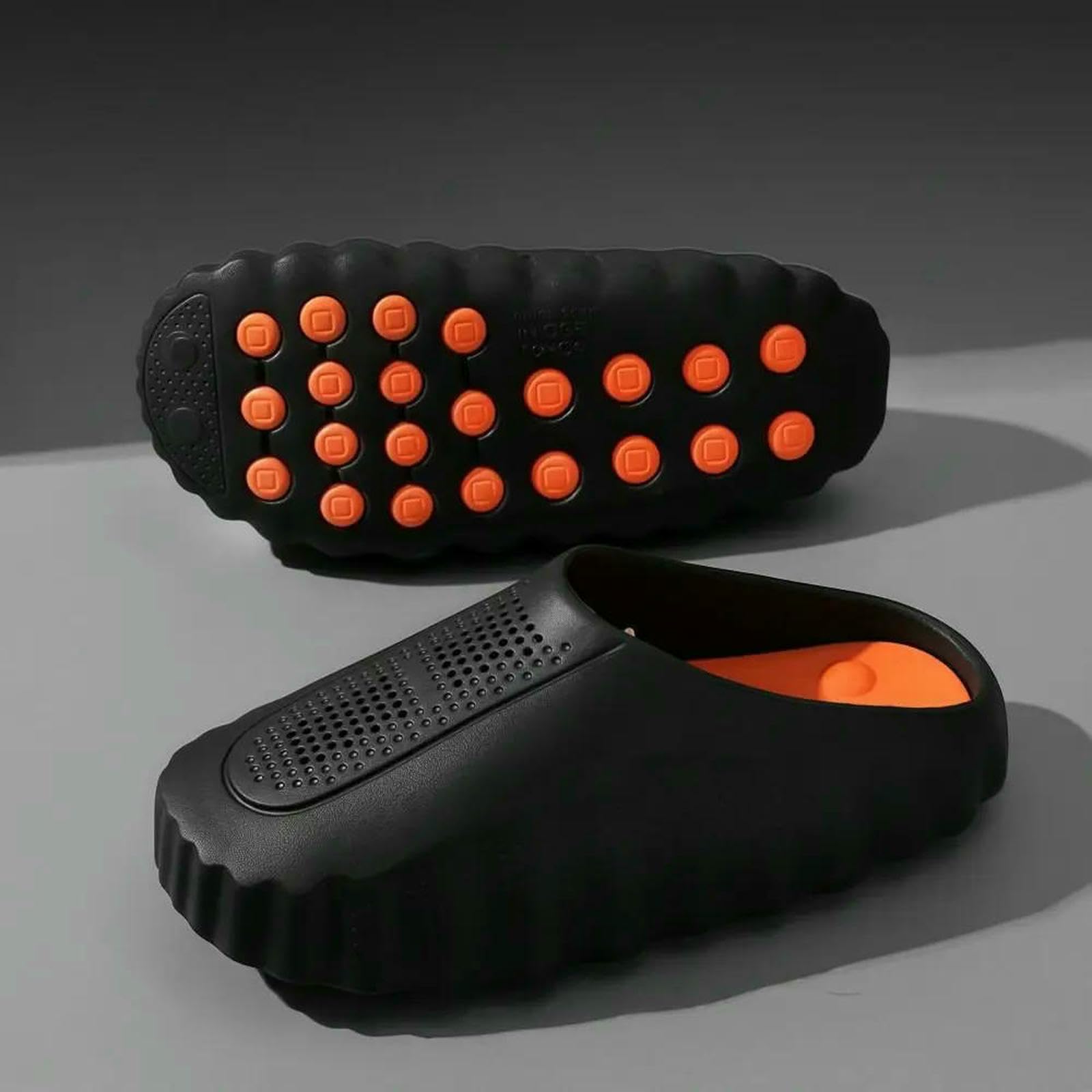 WANGSHUO Ciabatte Estive Slides Eva di Acupressione Unisex, Sandali Anti-Scivolo per La Doccia Spiaggia All'aperto-green-40-41