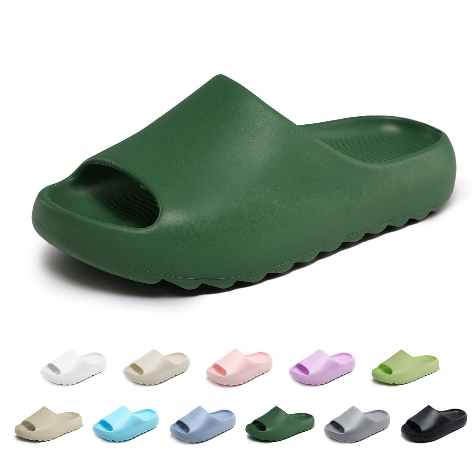 Kids Cloud Slides Slippers For Girls Boys,Pillow House Slippers Non-Slip Super Soft Quick Drying Shower Cushioned Slides Bathroom Thick Sole Sandals Indoor Outdoor Slippers