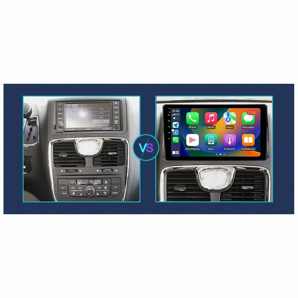 Bezprzewodowy Ekran Apple Carplay Android Auto dla Fiat Strada Idea 2012-2016 Przenośny Ekran Dotykowy Carplay Z Siri, Bluetooth, Nadajnikiem, Sterowaniem, 4 Rdzeń 4G+64G