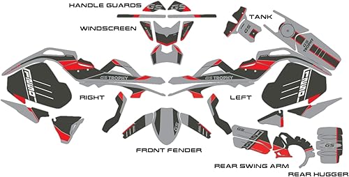 Miniatura 2 de NEW Graphic kit for BMW R 1250 1200 GS Adventure (14~) Decal Kit (TRP-KH) (R 1200 GS, GLOSSY)