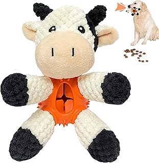 Dog Squeaky Toy, Interactive Dog Toy, Durable Dog Toys for Puppy, Small, Medium, and Large, Natural Rubber, Anti-Anxiety Dog Chew Toys Reduce Boredom Cleaning Teeth Chew and Play