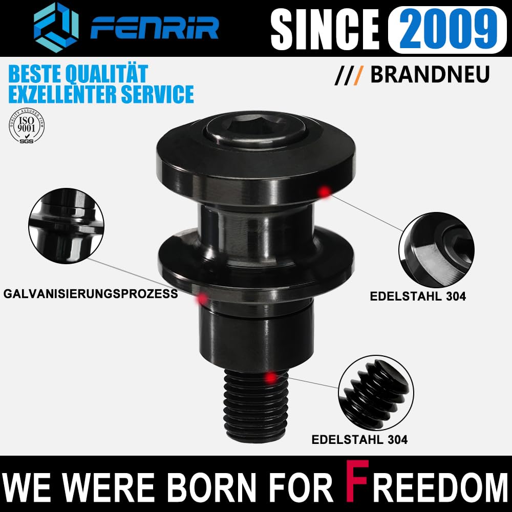 FENRIR Motorrad Schwingenadapter Ständeraufnahmen Prismabuchsen Motorradschwingenspulen Spulen für Paddock-Ständer montageständer adapter M8 Ninja CBR1000RR-R CBR600RR S1000RR S1000R GSXS1000 GSXR1000