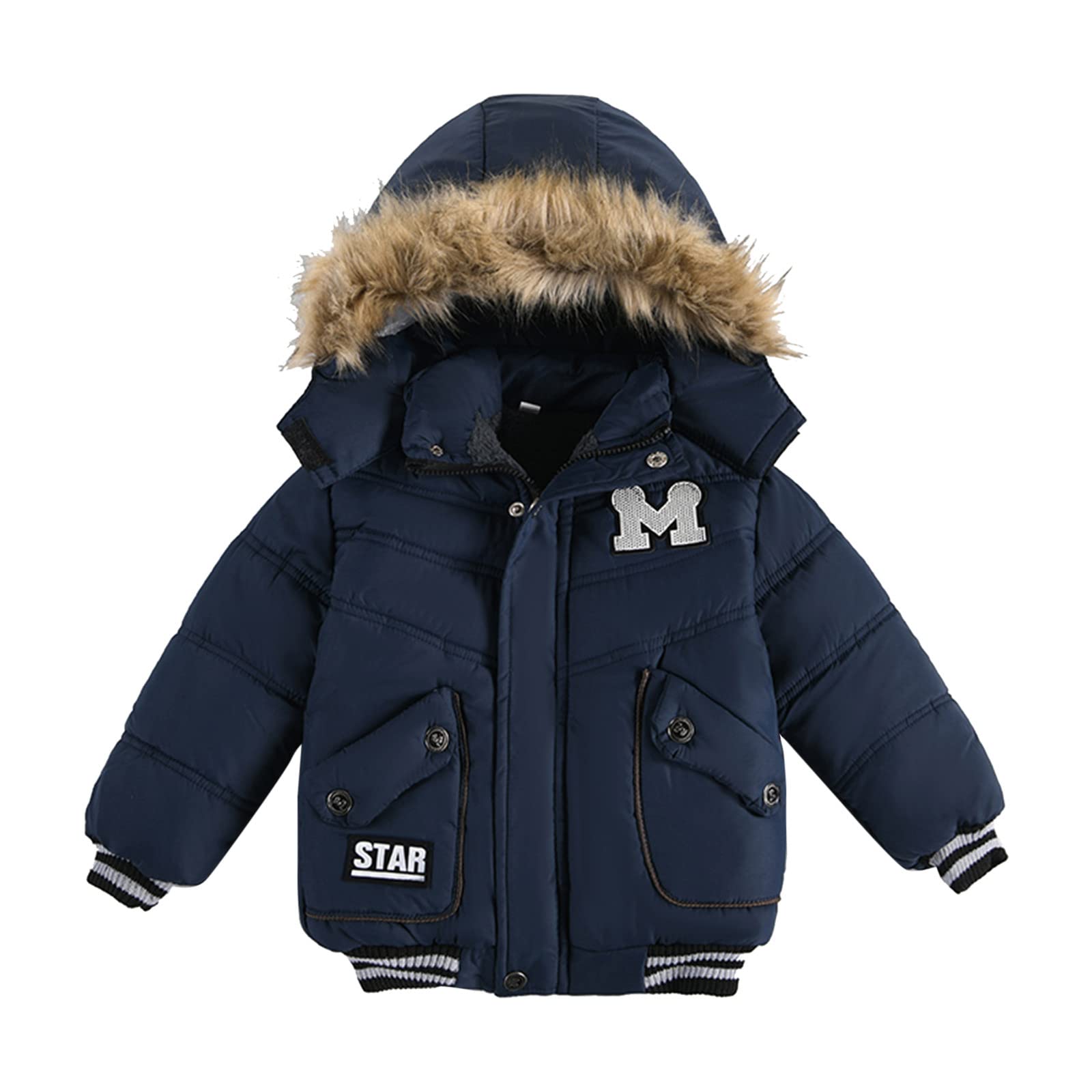 Toddler Boy Jacket Christmas Children Boy Kids Winter Hooded Coat Fashion Warm Windproof Boys Coat&jacket Clothes