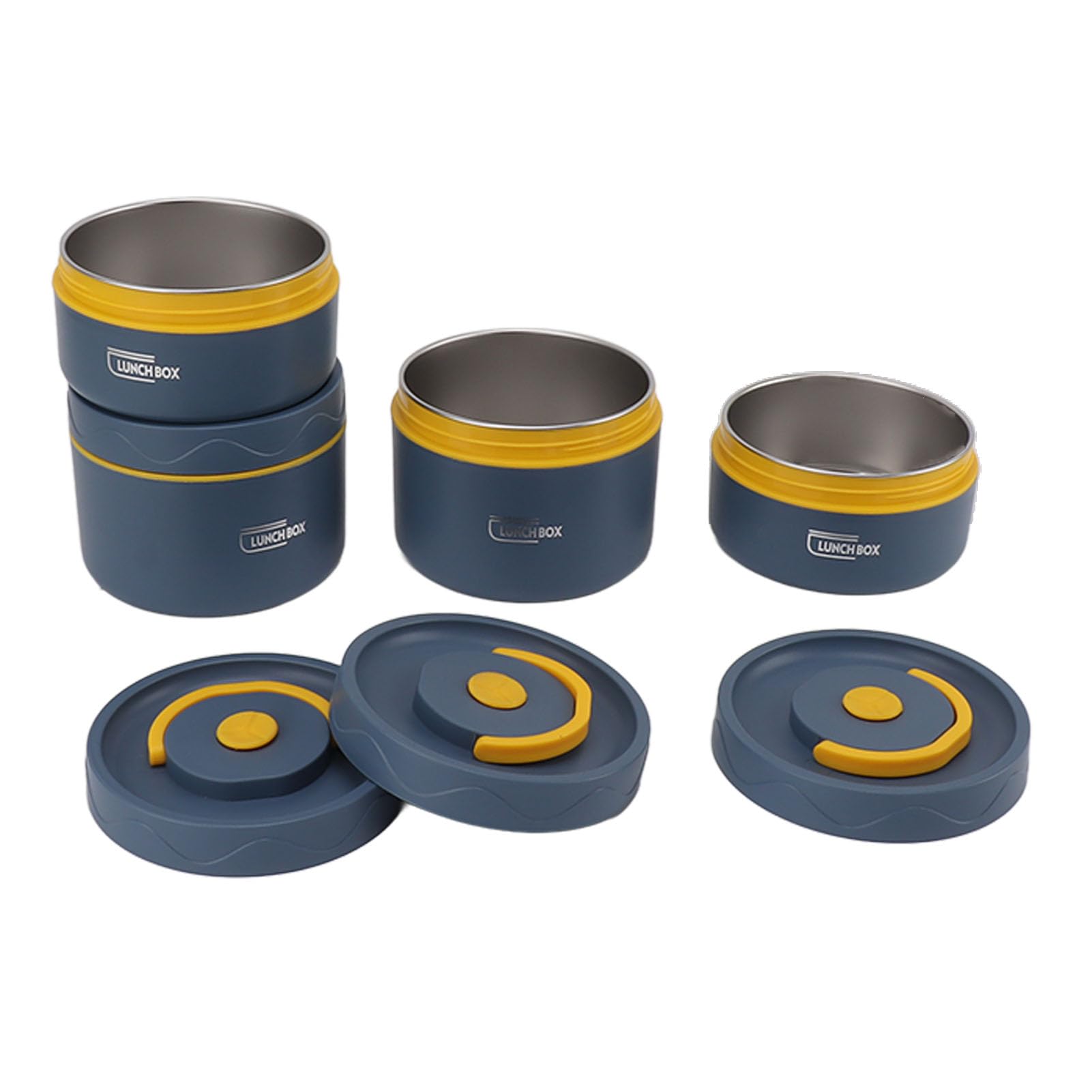 Contenitore per alimenti coibentato, contenitore per il pranzo, contenitori per pranzo coibentato per lavoro, scuola, cene all'aperto e altri scenari (4 Insulated Box)