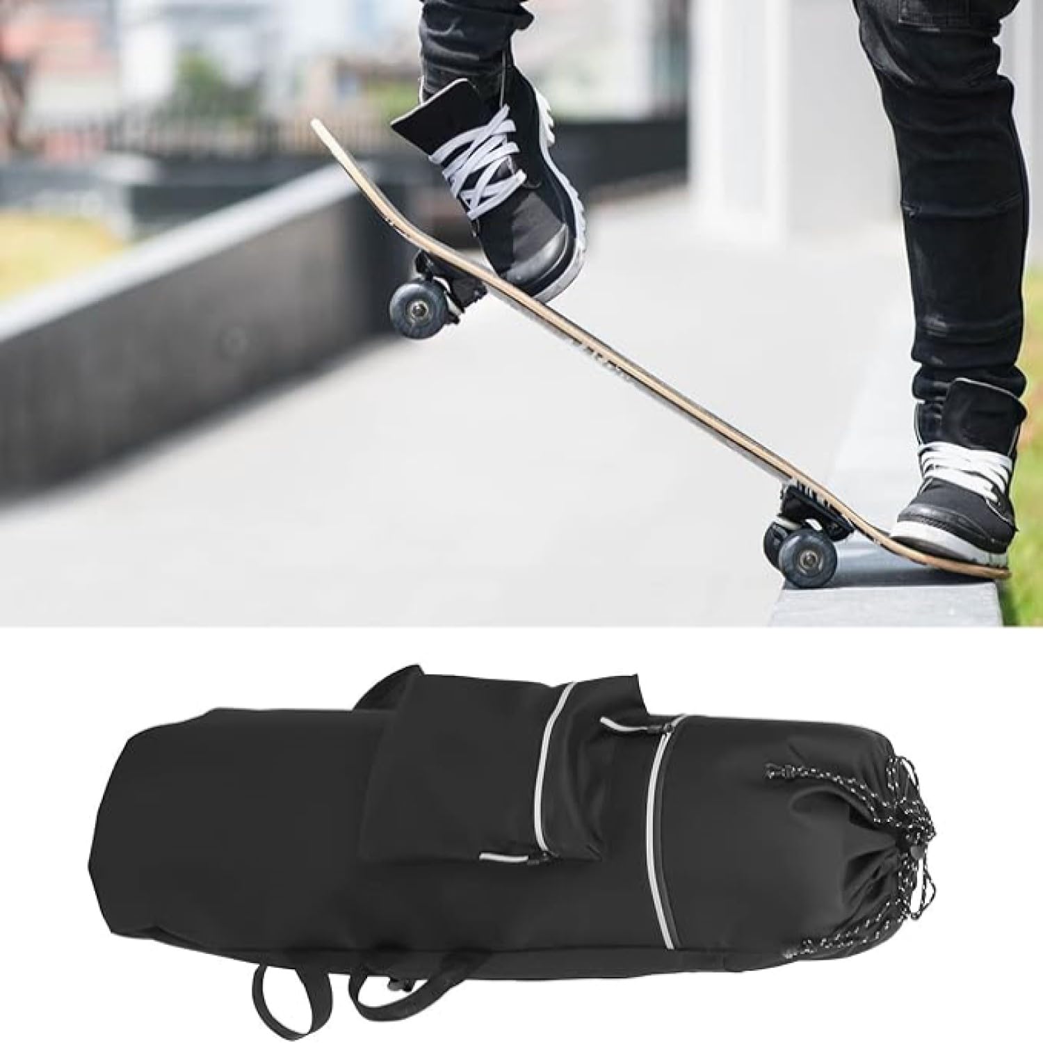 Sac de transport étanche pour skateboard et longboard avec fonction sac à dos