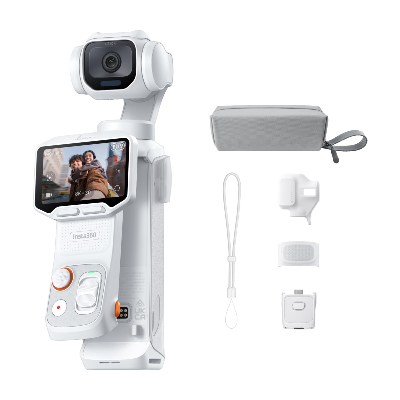 Insta360 Luna Pro Stellar White - 8K Vlogging Camera with Leica Lens