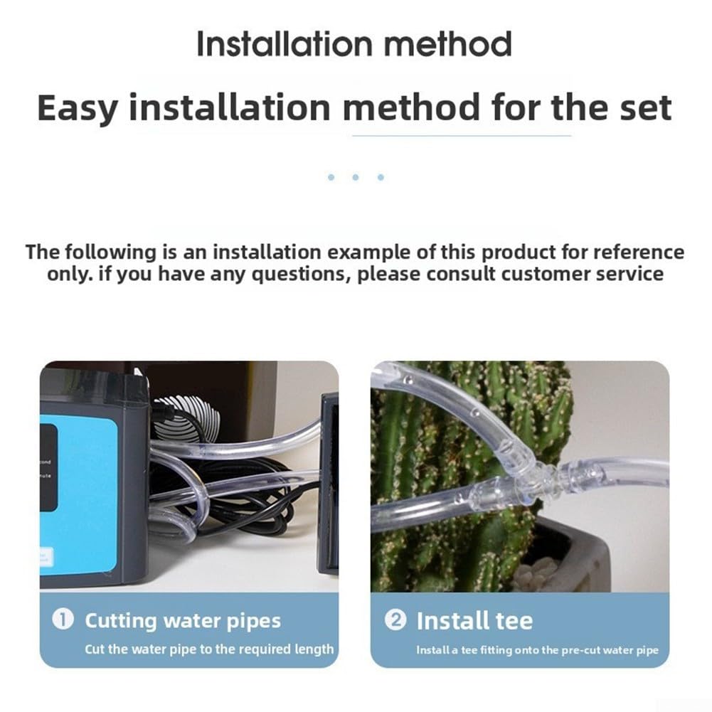 Temporizador de riego solar con bomba doble, sistema automático de riego por goteo con alertas de voz, batería de respaldo para balcón, jardín, oficina